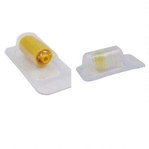 Disposable Medical Surgical Yellow Transparent IV Catheter Luer Lock Heparin Cap