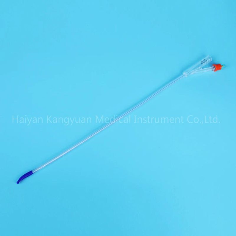 2 Way with Unibal Integral Balloon Technology Silicone Foley Catheter Integrated Flat Balloon Tiemann Tipped Urethral Use Men