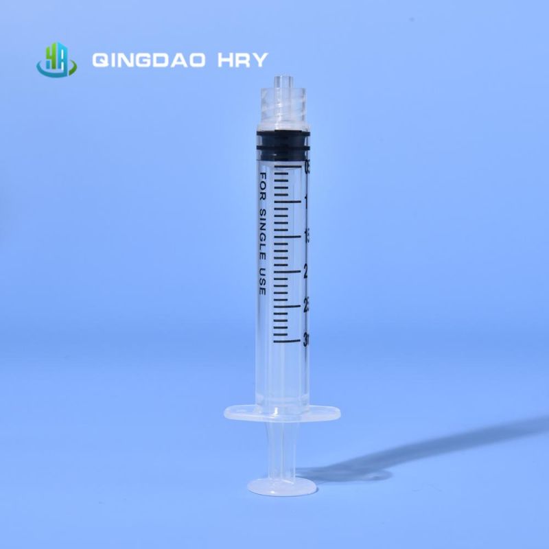 Medical 1ml 3ml 5ml 10ml 20ml 60ml Plastic Luer Lock Slip Disposable Syringe or Without Needle CE FDA ISO&510K