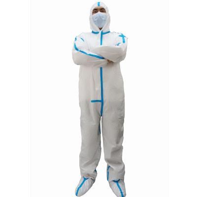 Disposable Sf Non-Woven Protective Coverall with Collar