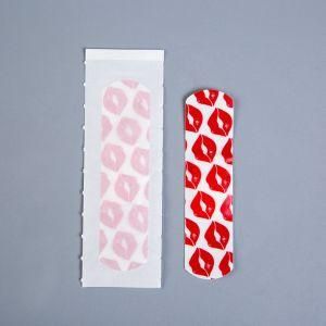 Customized Waterproof PE Bandage Red Lip with Plastic Box