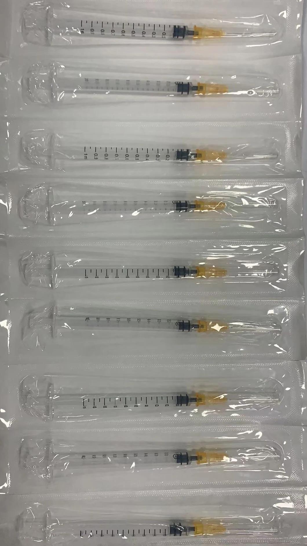 Direct Factory 1 Ml Cc Disposable Medical Plastic Luer Lock Syringe