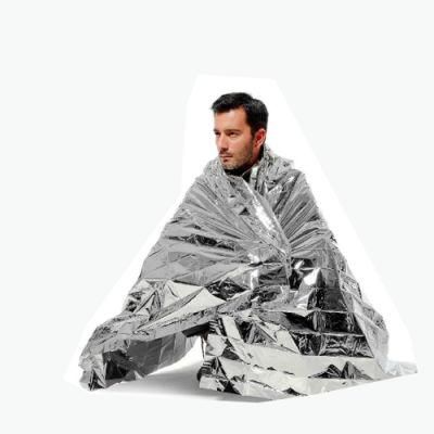 Customized Office All Age Waterproof Aluminum Isothermal Thermal Emergency Survival Rescue Pet Emegency Foil Blanket