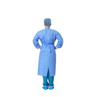 Lucky Star AAMI Standard Level 1/2/3 Disposable Isolation Gown Non Sterile with Knitted Cuffs PP+PE, SGS Approved, Waterproof Gown Ritomed