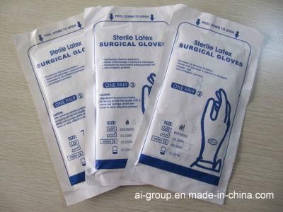 Single Use Disposable Latex Surgical Gloves with Powdered or Powder Free