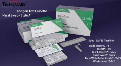 Nasal Swab Medical Rapid Test for Antigen Diagnostic Test Kits with CE Certificate 25PCS/Box