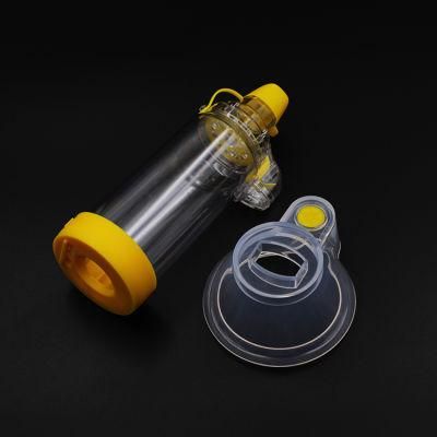 New Design Valve Holding Aerochamber with Silicone Mask MID Spacer for Respiratory Therapy, Valved Aerochamber