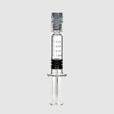 Prefilled Scale Printing Luer Lock 1ml Glass Oil Syringe