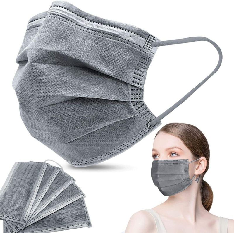 4 Ply Disposable Masks Dust Face Mask 4 Layers Activated Carbon Earloop Masks Formaldehyde-Proof Respirator