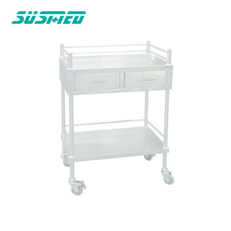 Cheap Price Medical Treatment Trolley with Drawers