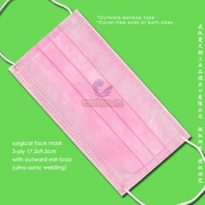 Disposable Surgical Face Mask Elastic Earloop &amp; Tie-on