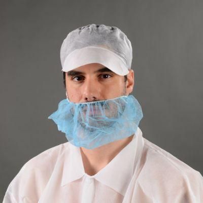 White Disposable PP Beard Cover with Double Earloop