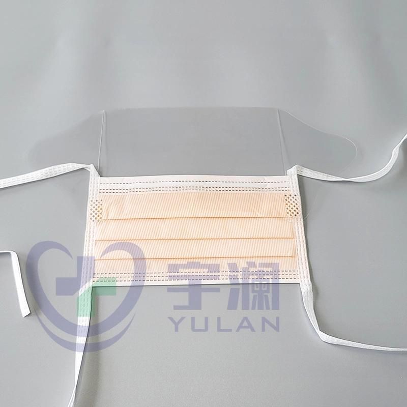 Disposable Protective Surgical Face Mask with Shield Visor and Tie on En 14683 Type Iir