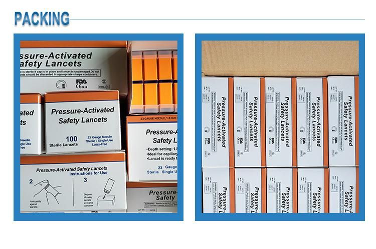 Hot Sale Disposable Flat Sterile Plastic Blood Lancet Soft Twist