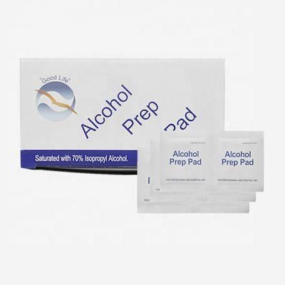 75% Alcohol Prep Pad Wrapped Alcohol Swabs for Household Wipes