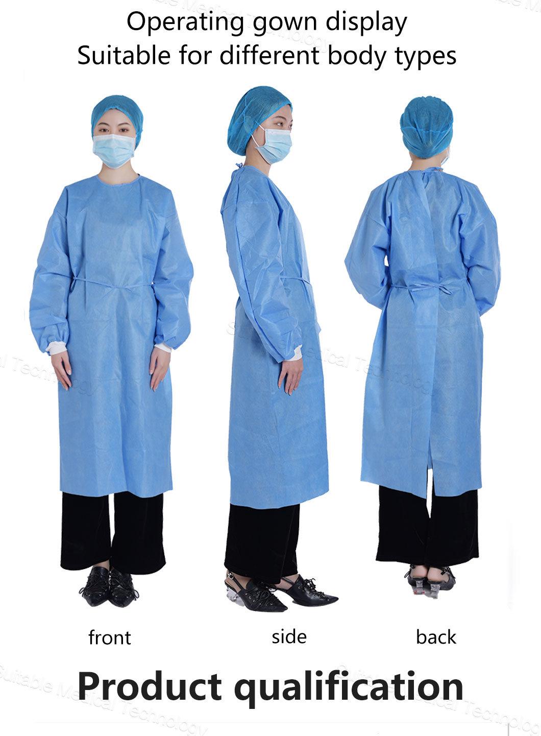 FDA Approved Medical Isolation Gown Surgical Safety Disposable Protective Clothing