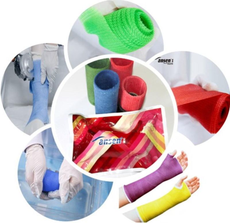 Medical Disposable Pop Bandage Bone Fracture Fiber Cast Colorful Orthopedic Fiberglass Casting Tape