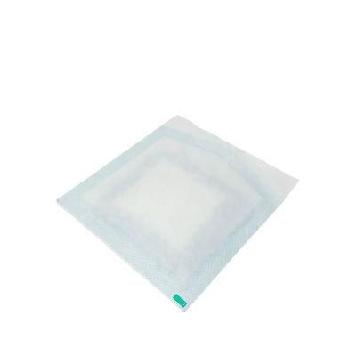 Wound Healing Medical Alginate Absorbent Pad Dressings with PU Film