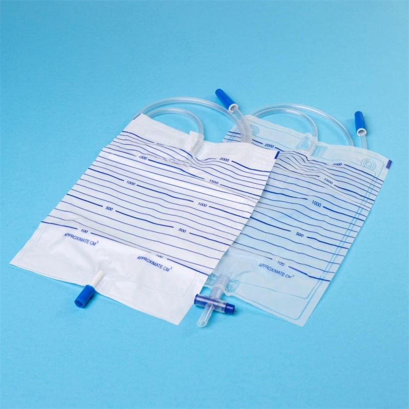 2000ml Disposable Travel Urine Bag with Cross Value Anti- Reflux