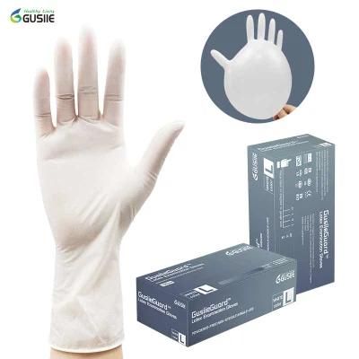 White Non Sterile Disposable XL Size Latex Medica Examination Gloves Powder Free Examining Glove Wholesale Work Glove