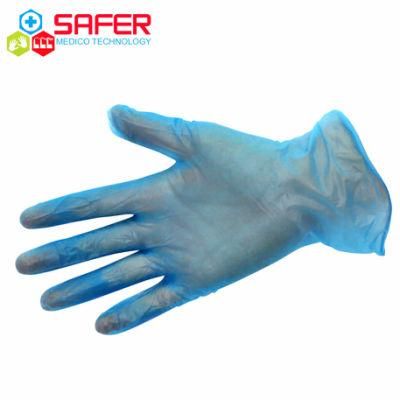 Non Sterile Disposable Blue Color Vinyl Examination Gloves From China