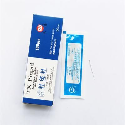 Professional Supplier Disposable Sterile Plastic Bag Packing Silver Wire Handle Acupuncture Needles for Medical