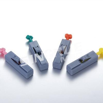 21g 23G 26g Medical Disposable Button Activated Safety Lancets