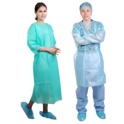 Ce ISO Approved Disposable PP Isolation Gown
