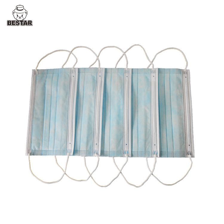 CE Certified Nonwoven Disposable Type Iir En14683 Bfe99% Surgical Medical Face Mask with Earloop White List Supplier