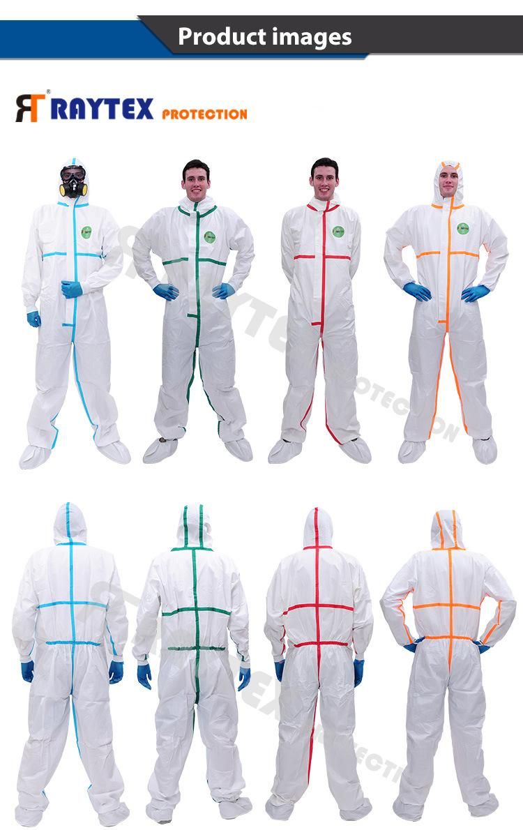 Disposable Micro Porous Coverall En14126 Type 4/5/6