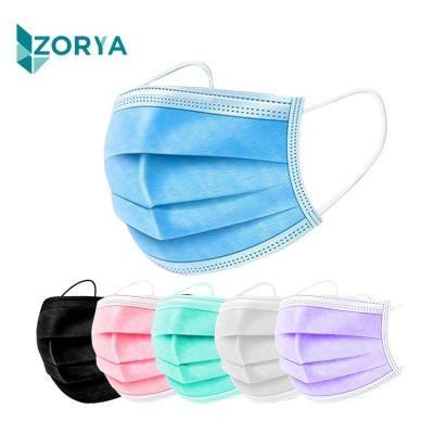 Disposable 3 Ply Adult Anti Splash Dust Pm2.5 Virus FDA 510K CE En149 En14683 Approved Non Woven Fabric Double Nose Clip Blue Medical Face Mask