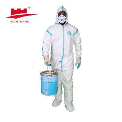 PP Non Woven PE Coated Blue Disposable Waterproof Knitted Cuff Ties Hospital Surgical Usage Gown