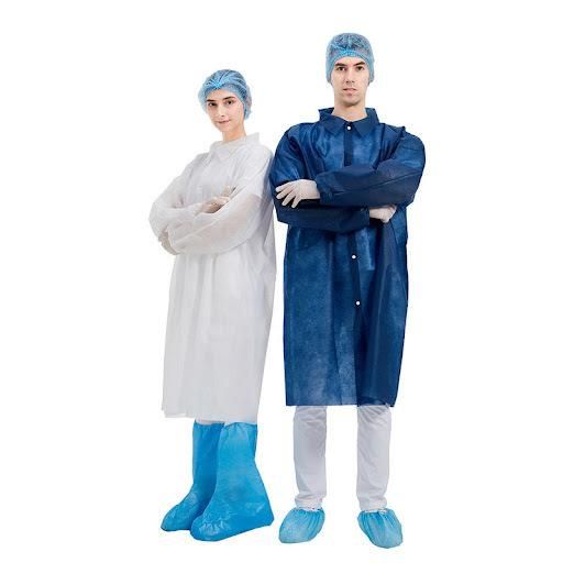 25GSM-65GSM Spun Bonded Polypropylene Lab Coat Disposable