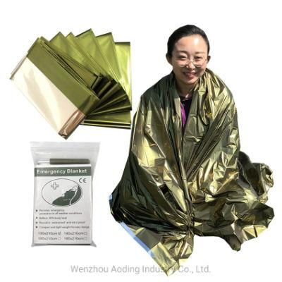 Hot Sale Thermal Emergency Blanket Space Blanket Blanket Mylar Emergency Space First Aid 130X210cm