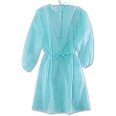 Lightweight Anti-Dust Disposable Protective PP Non-Woven Surgical Garment Isolation Gown