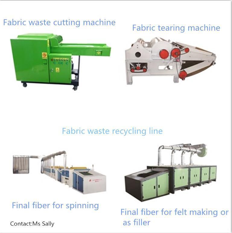 Factory Supply Rag Tearing Textile Waste Recycling Machine Line