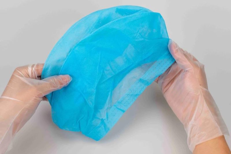 Wholesale Disposable Use Surgical Cap SMS/Non-Woven Doctor Cap with Elastic Rubber at Back