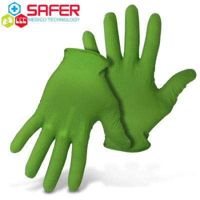 Wholesale CE Qualified Green Diposable Nitrile Gloves Exam