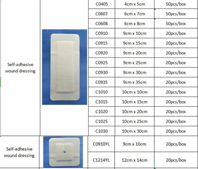 Medical Sterile Adhesive Non-Woven Wound Dressing with Absorbant Pad