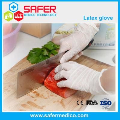 Malaysia Disposable Examination Latex Glove with Powder Free for Work