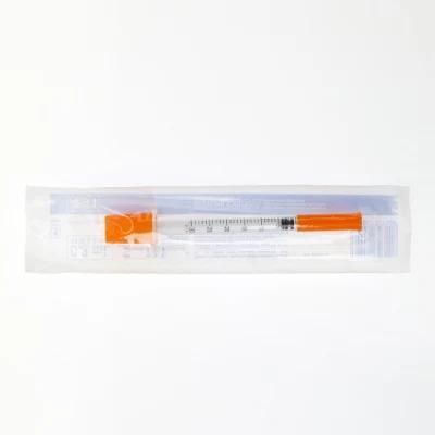 Sterile Disposable Medical Insulin Syringe with Fixed Ultra Fine Needle U-40/U-100 0.3ml/0.5ml/1.0ml High-Quality FDA CE&ISO