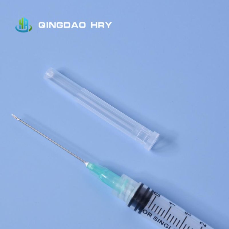 3ml Luer Lock 3 Part Disposable Medical Syringes with Needle FDA 510K CE&ISO Improved for Vaccine