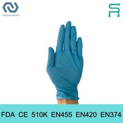 Disposable Nitrile Examination Gloves with FDA CE 510K En455 En420