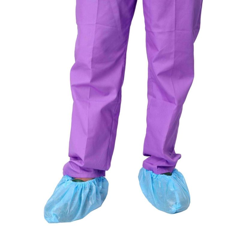 Non Woven Spunbond Polypropylene Cleanroom Breathable Safety Disposable Skid Free Shoe Cover