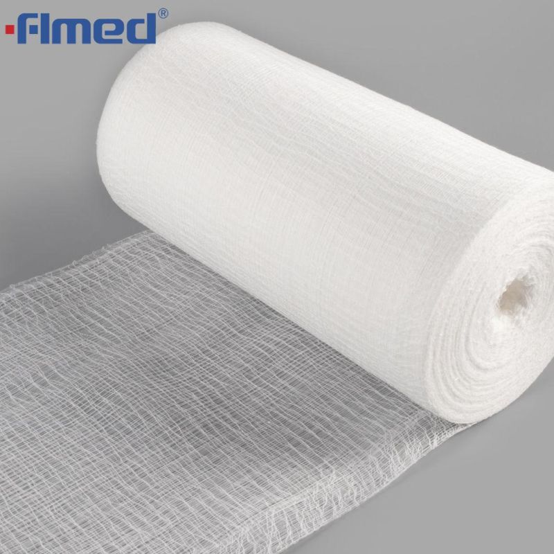 OEM Medical Non Sterile Absorbent Cotton Gauze Roll Gauze Bandage Gauze Swab with CE ISO13485 and CE