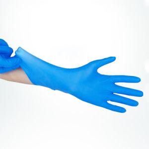 300 mm Length Blue Nitrile Gloves Large Ce Medical Nitrile Glove