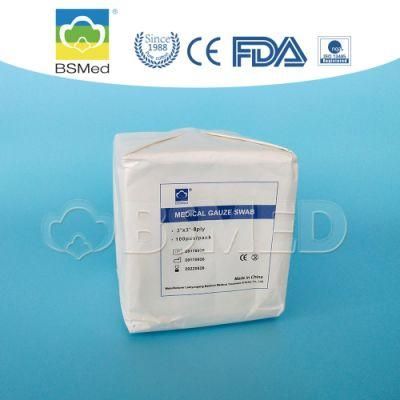 Medical Disposable Products Raw Cotton Gauze Swab Manufacturer