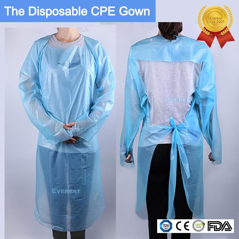 Disposable CPE Film Isolation Gown