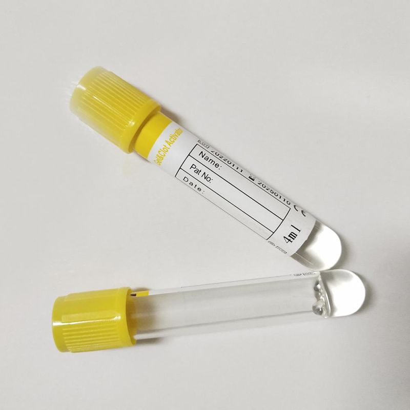 Medical Pet Glass Gel and Clot Activator Vacuum Blood Collection Tube
