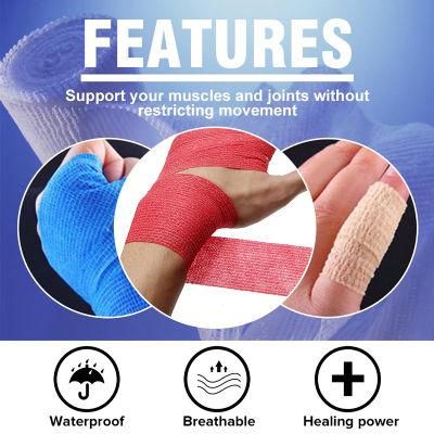 Newest 10cm*4.5m Multi-Use Adhesive Wrap Colorful Non-Woven Athletic Cohesive Bandage